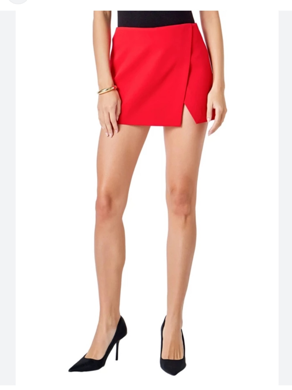 Endless Rose Red Asymmetrical Mini Skirt